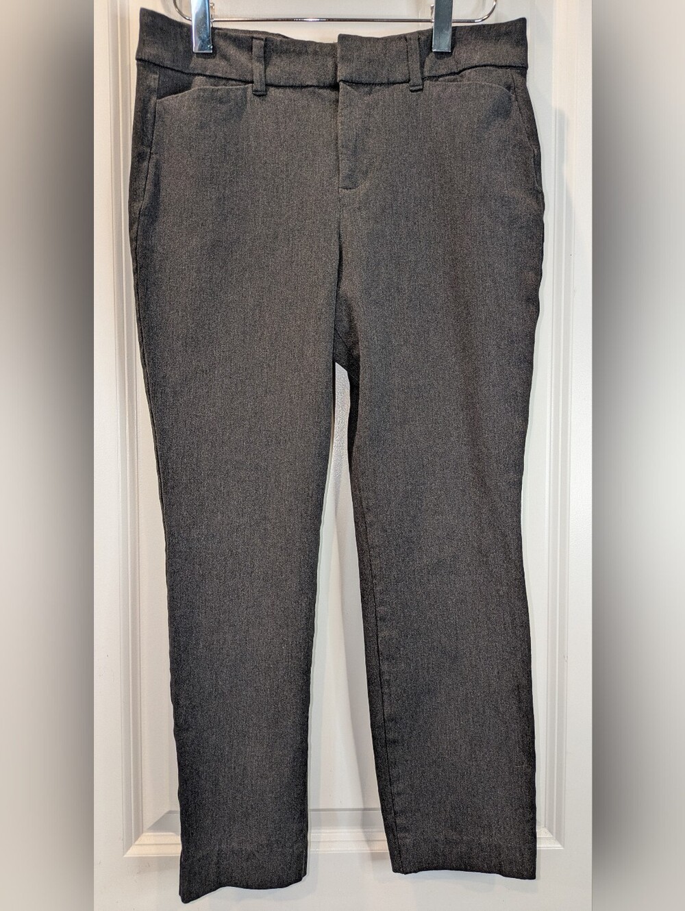 Old Navy Pixie Pants Gray High Rise Petite Size 6 Slim Ankle Career Pants